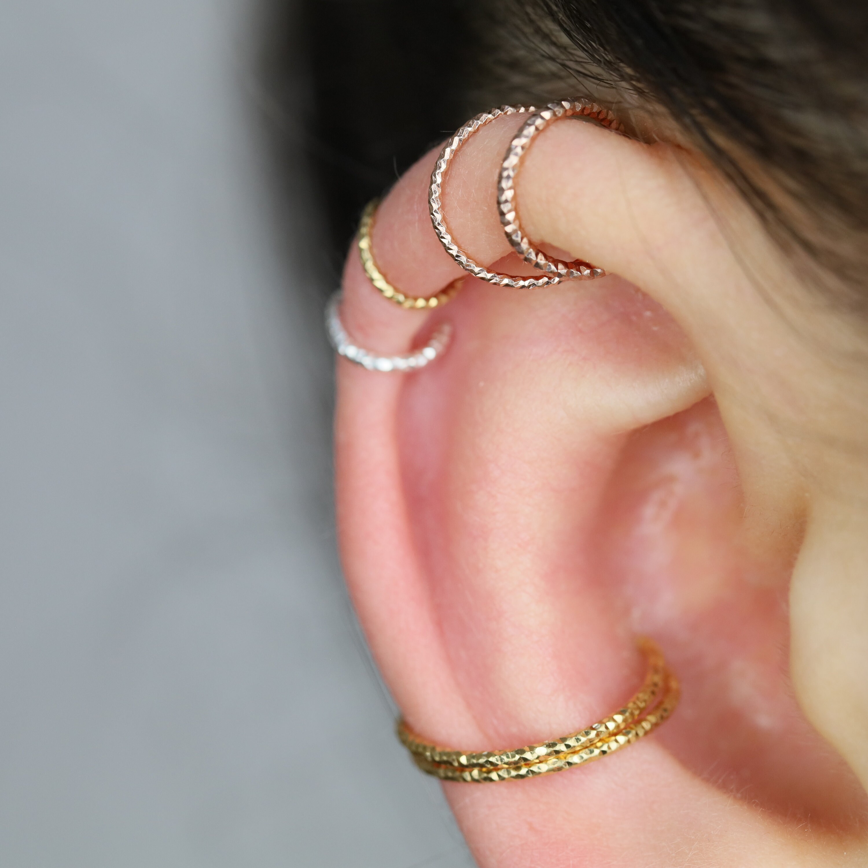 Helix Hoop Earrings Conch Piercing Daith Hoop From 3mm to Etsy UK