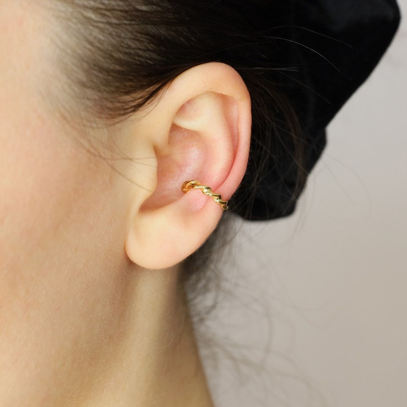 Twisted Conch Ear Cuff Earring Thick Band Ear Cuff No Piercing Etsy