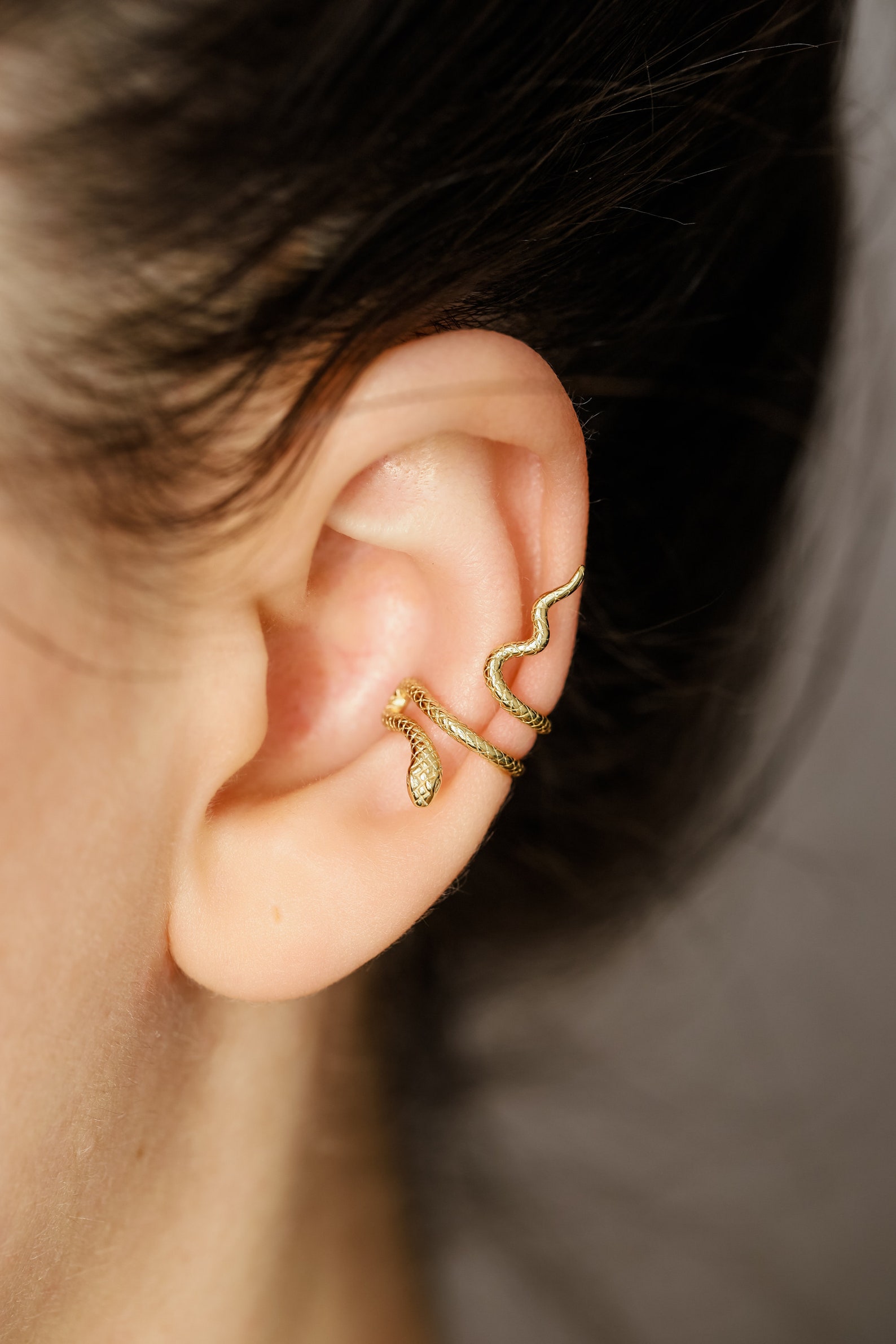 Snake Ear Cuff Snake Earring Serpent ear cuff Gold Earcuff Etsy