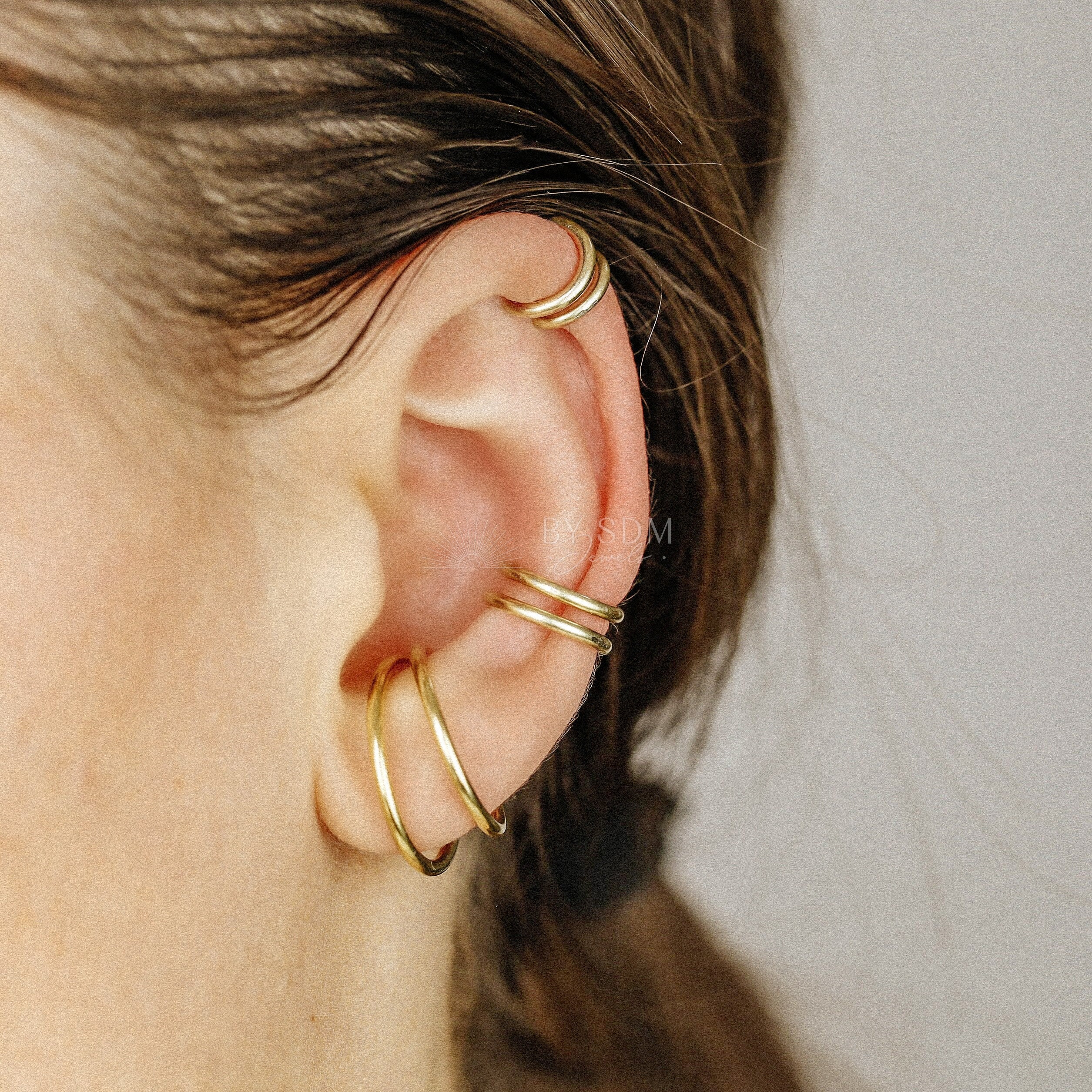 Ear Lobe Cuff Huggie Hoop Earring Lobe Cuff Earring Lobe Ear