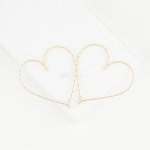 Sterling Silver Open Heart Hoop Earrings: Delicate Love Hoops