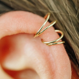 Thin Hoops Rings for Ear • Nose Piercings • No Hinge Design • 22ga, 20ga, 18ga, 16ga, 14ga • 3, 4, 5, 6, 7, 8, 9, 10, 12mm BYSDMJEWELS