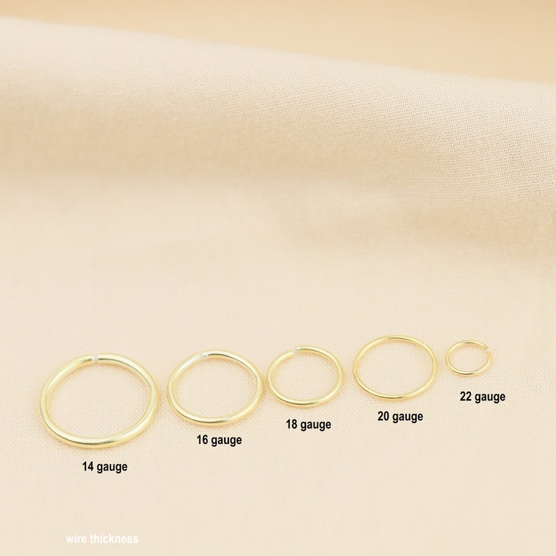 3mm Cartilage Hoop Earrings Septum Lip hoop Earring Nose Ring Septum piercing Helix Tragus Silver Rose Gold Daith Rook Conch Orbital Earring