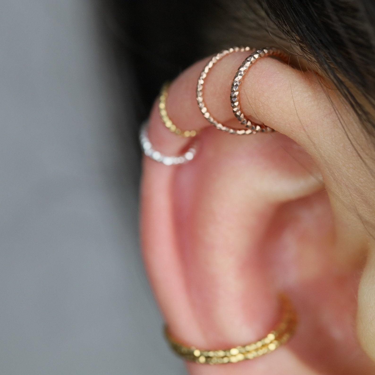 Boucles doreilles Helix Hoop Conch Piercing Daith Hoop De 3mm Etsy