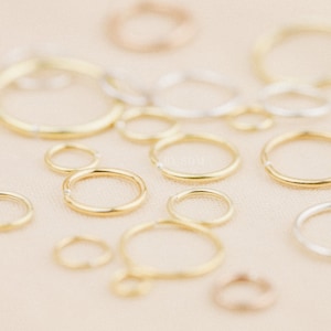Dünne Creolen Ringe für das Ohr • Nasenpiercings • Kein Scharnier Design • 22ga, 20ga, 18ga, 16ga, 14ga • 3, 4, 5, 6, 7, 8, 9, 10, 12 mm BYSDMJEWELS