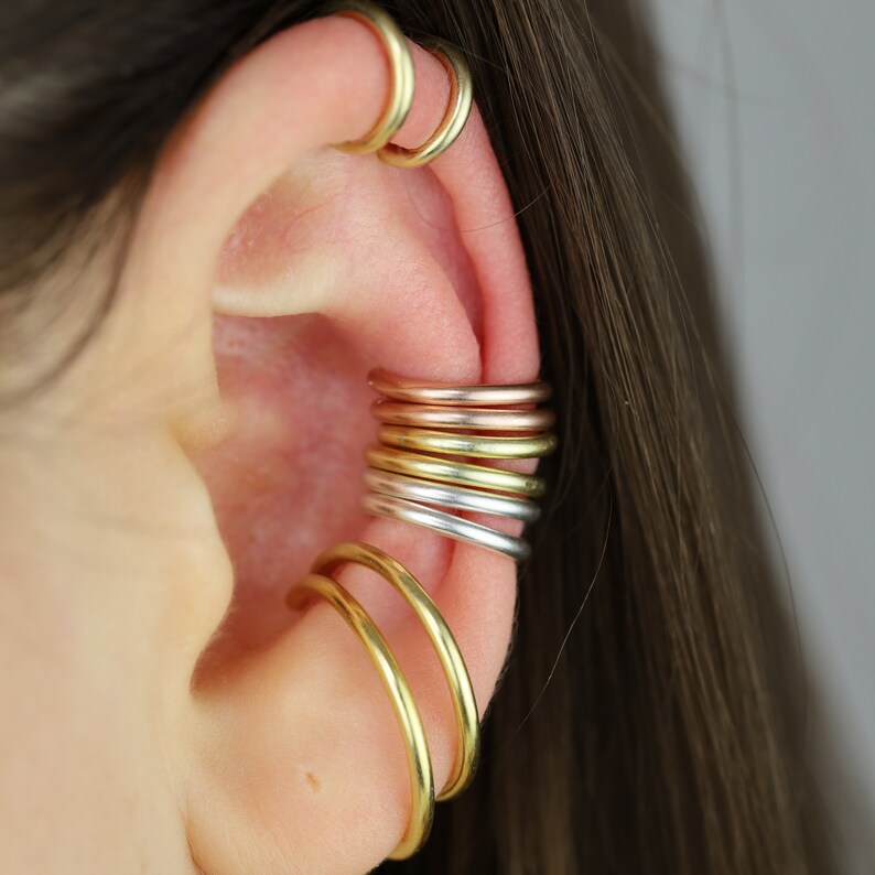 Ear Lobe Cuff Huggie Hoop Earring Lobe Cuff Earring Lobe Ear Etsy