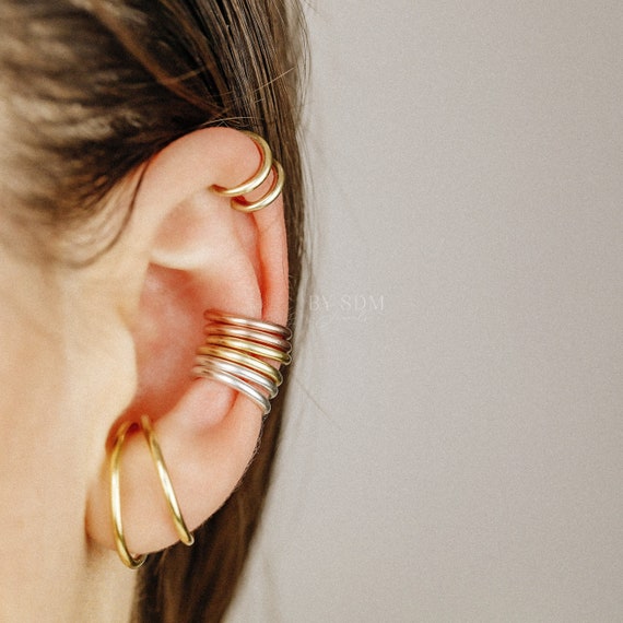 Genuine 14K Solid Gold Snake Ear Cuff Earring, Conch Snake Gold Ear Cuff,  Shape Fake Piercing, Non Pierced Helix Earrings, Halloween Gift - Etsy