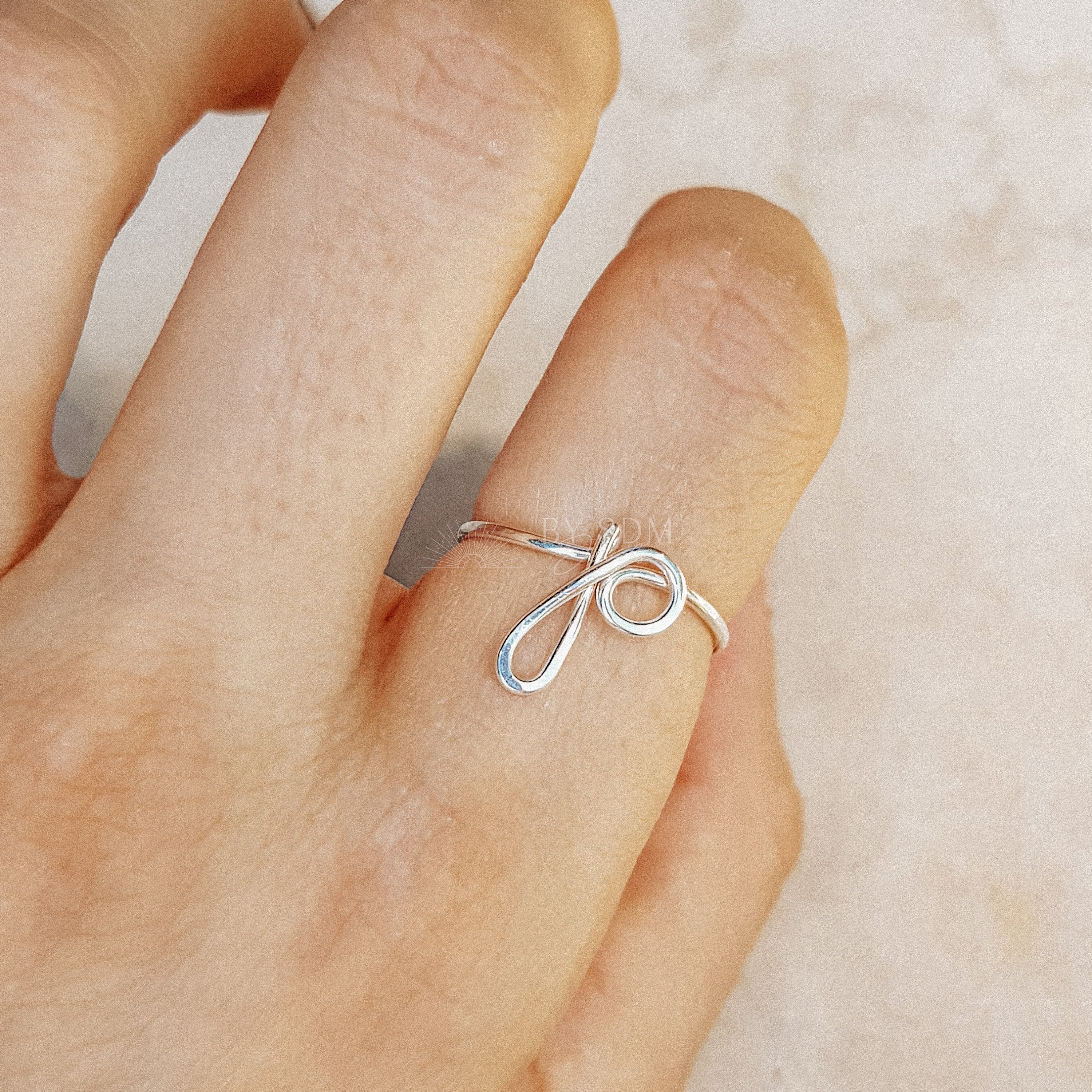 Dainty Initial P Ring P Ring Personalized Initial Ring Initial Name Ring Adjustable Initial Ring Bridesmaid Gift BYSDMJEWELS