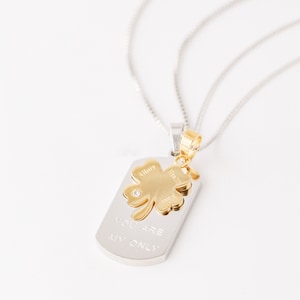 Friendship Necklace • Best Friend Necklace • Gift for Her • Best Friend Gift • BFF Gift • Matching Quatrefoil Necklace • BYSDMJEWELS
