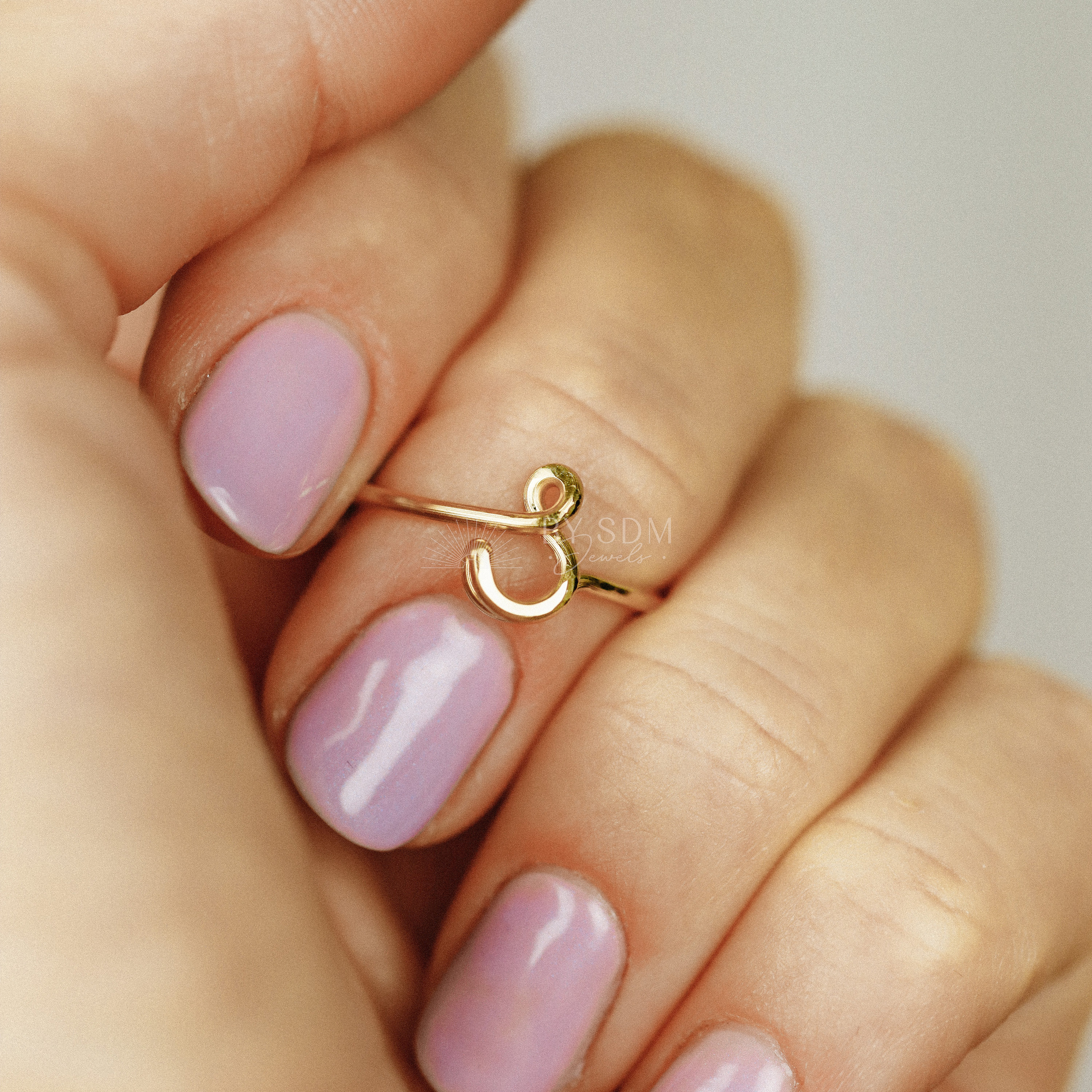 Dainty Initial S Ring Gold Letter Ring Personalized Initial Ring Initial  Name Ring Adjustable Initial Ring BYSDMJEWELS - Etsy