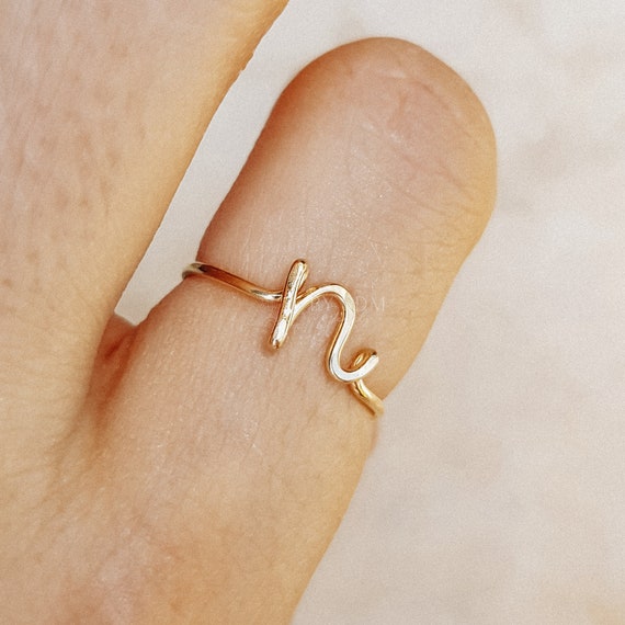 Sterling Silver Initial N Ring Monogram N Ring Custom Ring Personalized  Letter Ring Minimal Initial Jewelry Dainty Initial Rings - Etsy