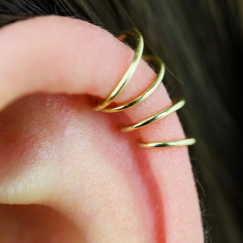 3mm Cartilage Hoop Earrings Septum Lip hoop Earring Nose Ring Septum piercing Helix Tragus Silver Rose Gold Daith Rook Conch Orbital Earring