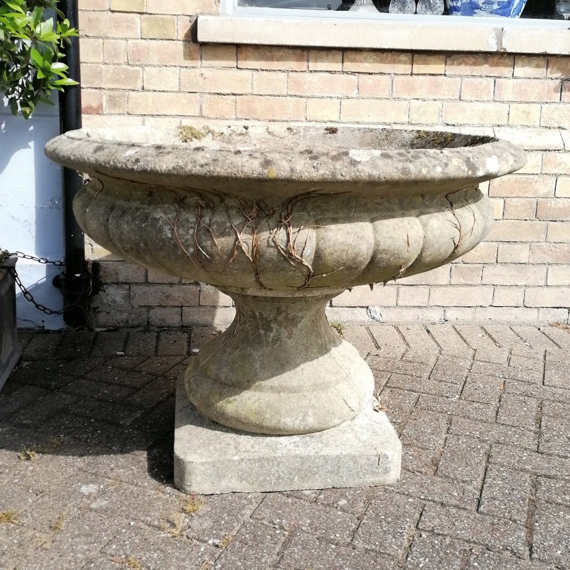 Large Victorian Stone Planter Etsy
