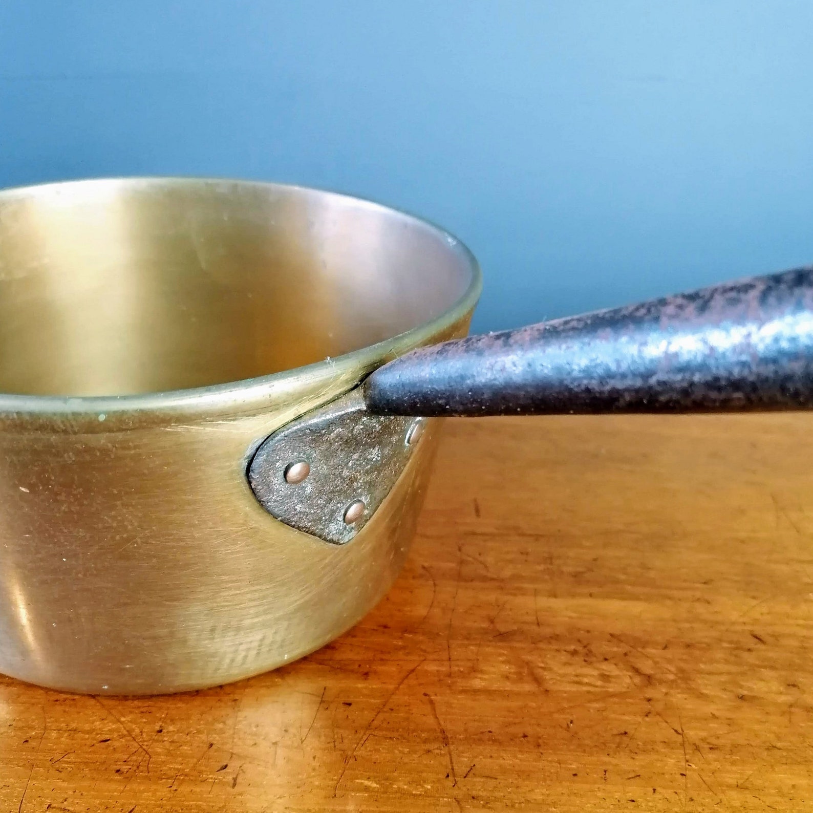 Small Antique Copper Saucepan Etsy