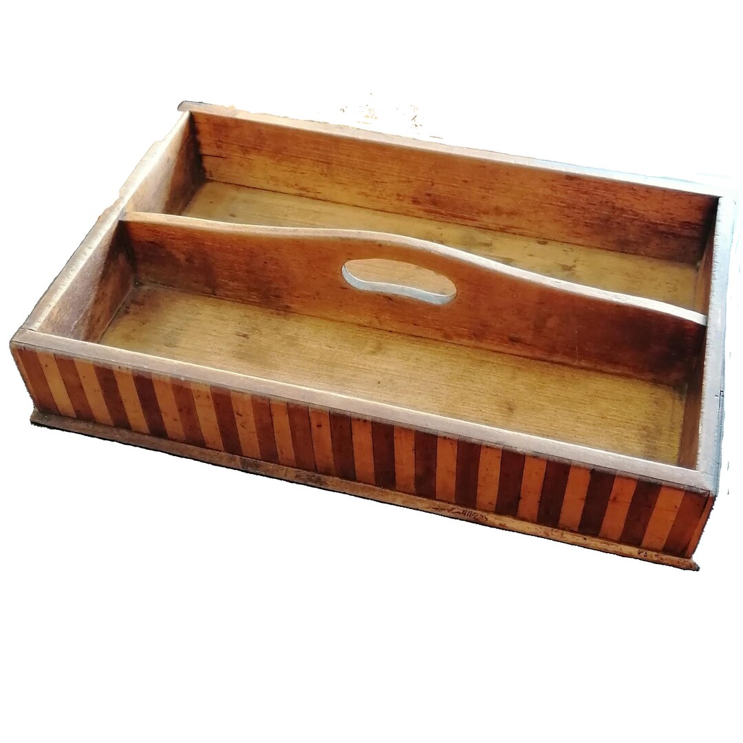 Scottish Treen Cutlery Tray, Very Rare, Banded C.1890 - Etsy