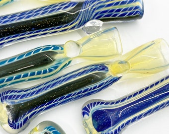 One Hitter Blue Swirl Glass pipe