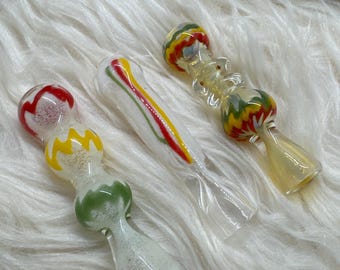 Rasta Style One Hitter Chillums-FREE SHIPPING