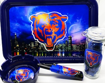 Chicago Bears Rolling Tray Set