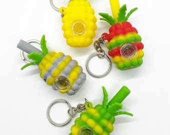 Pineapple Hand Pipe Keychain