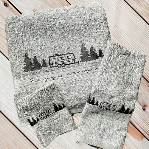RV Camping Bath Towel Set/rv Camping Decor/travel Trailer Etsy