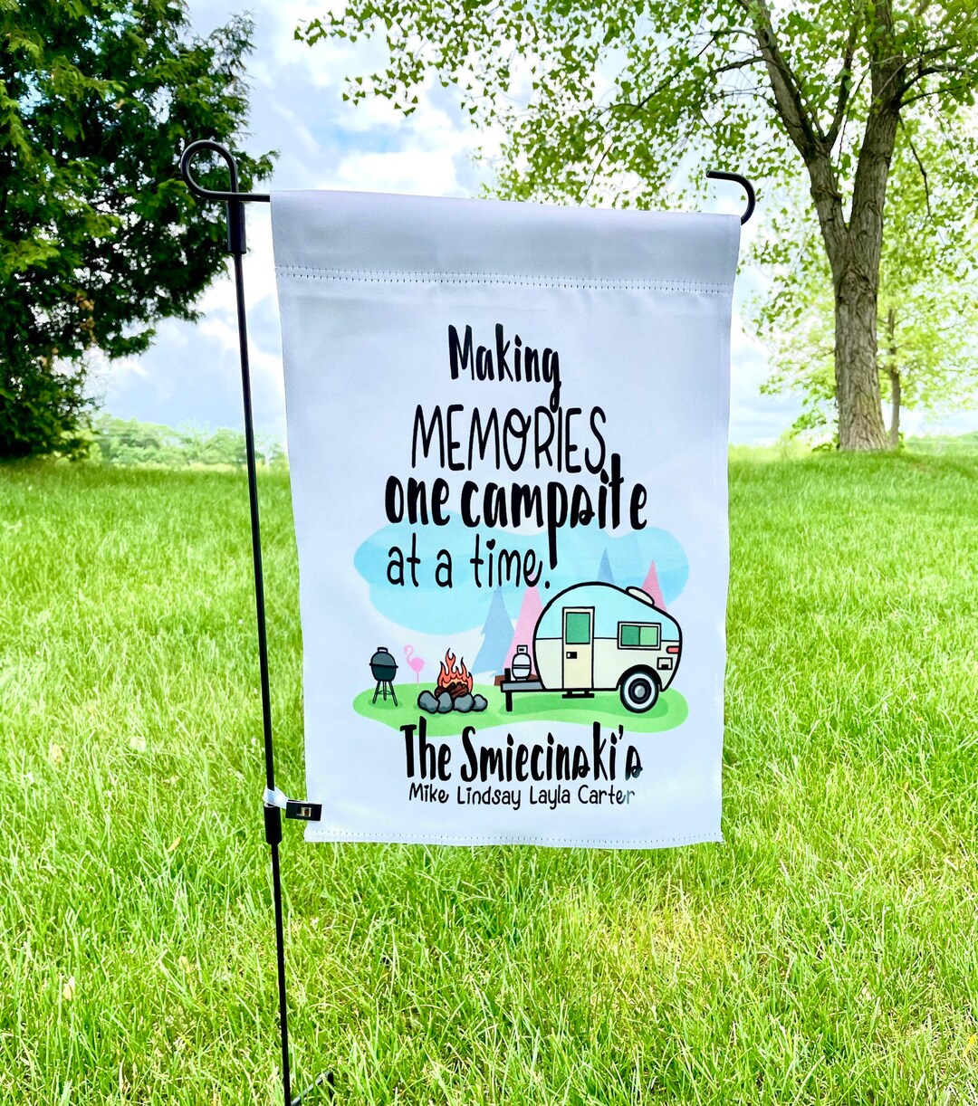 Custom Camping Flag/making Memories One Campsite at a Etsy