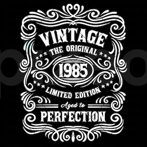 40th Birthday Vintage Svg, 1985 Aged To Perfection Svg, 40th Birthday Shirt, Limited edition Svg, 40th Birthday Gift Idea,40th Whiskey Shirt