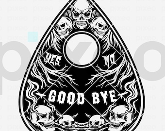 Ouija Planchette SVG Clipart: Laser Cut Design (Digital Download)