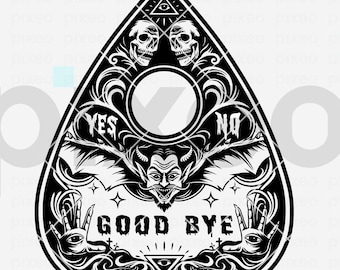 Ouija Planchette SVG Clipart: Mystical Laser Cut Design (Digital Download)