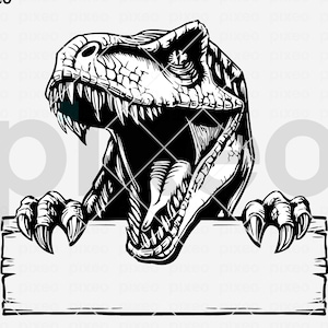 Velociraptor Scratch SVG: Dinosaur Clipart, Cut File (Digital Download
