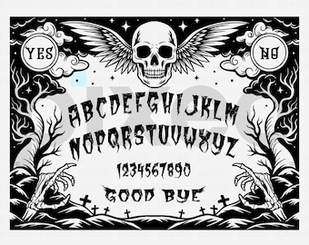 Ouija Board SVG: Spirit Board Game Clipart (Digital Download)