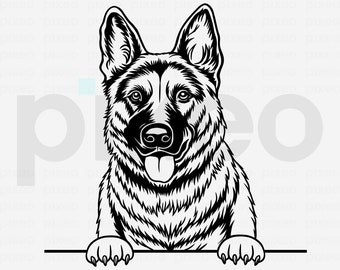 German Shepherd SVG Clipart: K-9 Police Dog Vector (Digital Download)