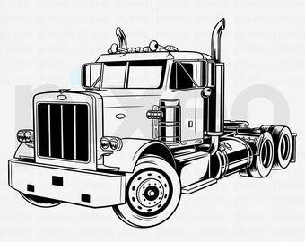 Semi Truck Svg, Truck Svg, Big Truck Clipart, Truck Svg, Truck Cricut, Truck Cutfile, Truck Driver Vector, Us Big Truck Svg, Trucking Svg