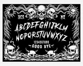 Ouija Board SVG Clipart: Mystical Spirit Board, Halloween Cricut (Digital Download)