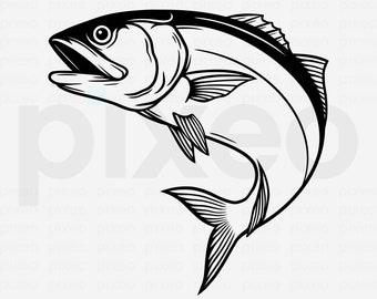 Bluefish Fishing Svg, Fishing Svg, Bluefish Fish Svg, Bluefish Clipart, Bluefish Vector, Bluefish Cricut, Bluefish Cut file, Fish Svg Png