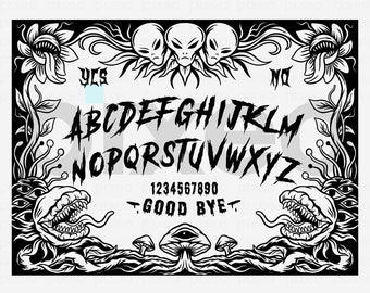 Ouija Board SVG: Spirit Board Game Clipart (Digital Download)