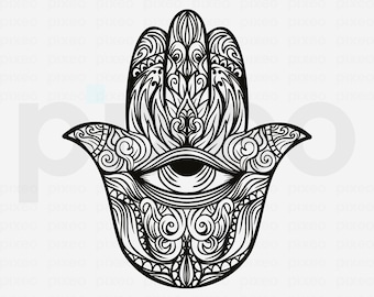 Hamsa Hand SVG Bundle: Mandala, Evil Eye, Boho (Digital Download)