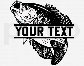 Crappie Fishing SVG: Fish Vector Clipart, Cricut Cut File