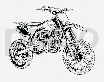Motocross Bike SVG: Rider Clipart, Cricut Cut File (Digital Download)