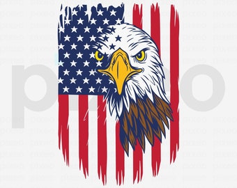 Eagle With American Flag Svg, American Flag Svg, Eagle Svg, Eagle Through Flag Svg, Eagle Shirt, USA Patriotic Svg, 4th of July Svg Png Eps