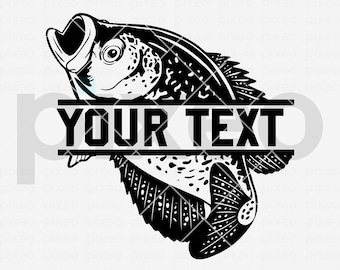 Crappie Fishing SVG: Fish Vector Clipart (Digital Download)