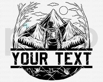 Mountain Hiking SVG: Adventure Outdoors Cut Files (Digital Download)
