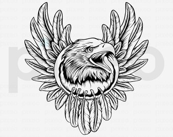 American Eagle SVG: Patriotic USA Flag Clipart (Digital Download)