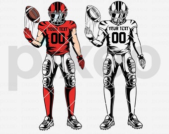 Football Player Svg, Football Svg, Football Name Svg, Football Cut Files, Football Cricut, Football team shirts Svg, Football Season Svg Png