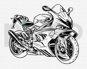 Motorcycle SVG: Biker Clipart, Chopper Cut File (Digital Download)