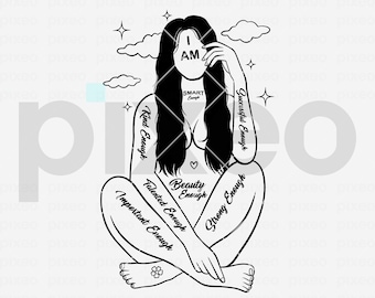 Empowered Woman SVG: Black Woman Art, Boss Lady (Digital Files)
