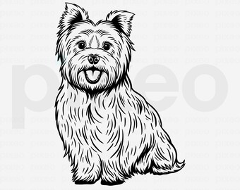 Yorkshire Terrier SVG: Yorkie Dog Clipart, Cricut Cut File (Digital Download)