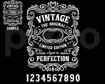 Vintage Birthday SVG: Aged To Perfection Design (Digital Download)