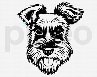 Schnauzer SVG: Dog Breed Clipart, Cricut Cut File (Digital Download)