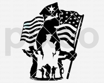 US Police SVG: American Flag, Law Enforcement Clipart (Digital Files)