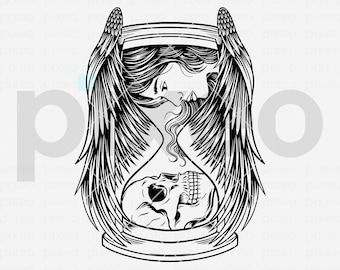 Gothic Skull Lovers Svg, Dead Skeleton Couple Clipart (Digital Download)